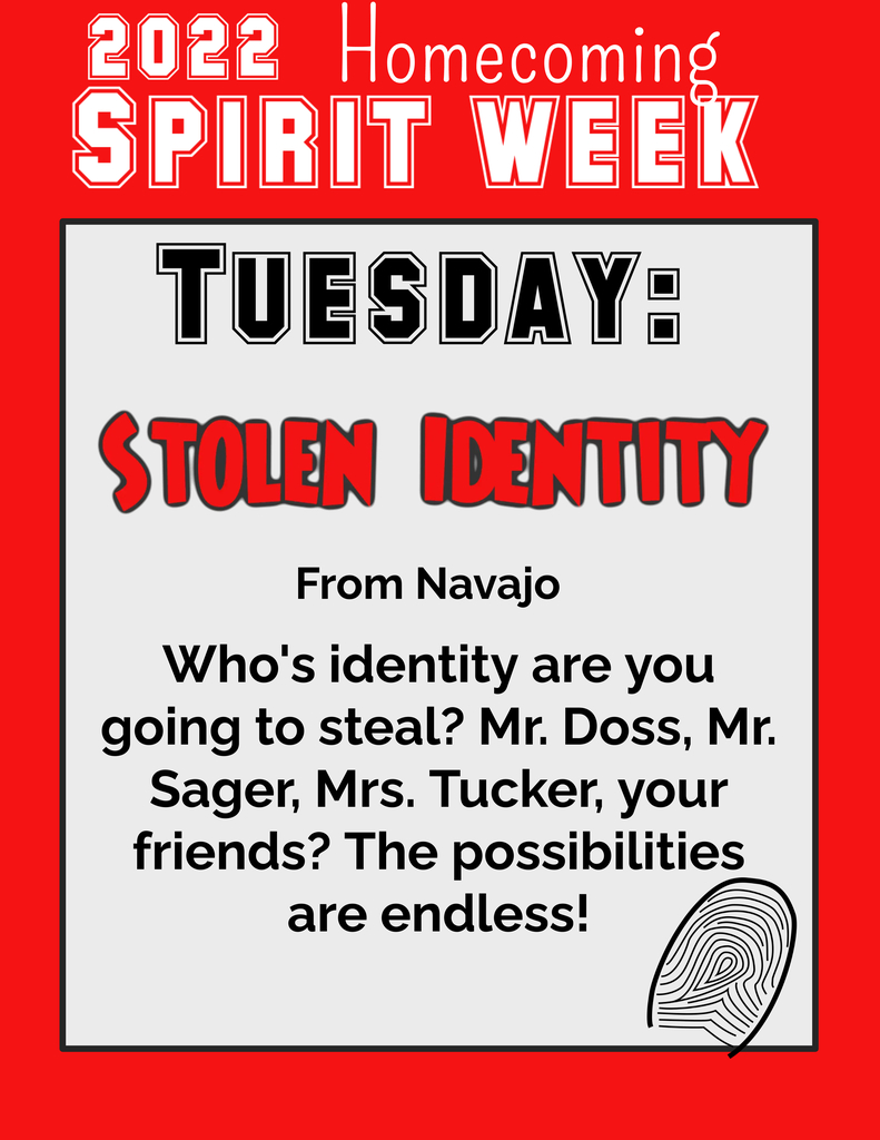 Tuesday dress up as a stolen identity! 