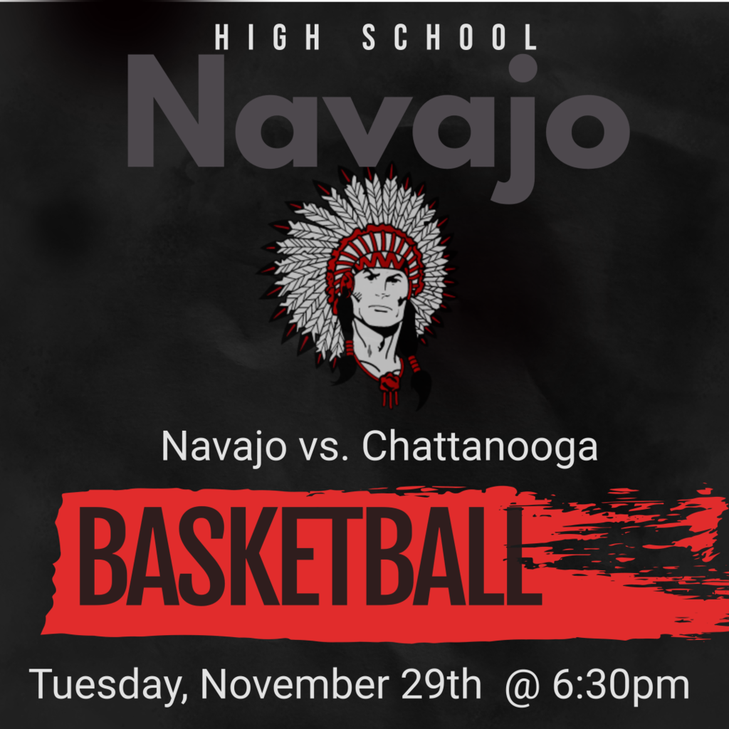 Basketball graphic: High School Basketball vs Chattanooga Tuesday Nov. 29th at 6:30. 