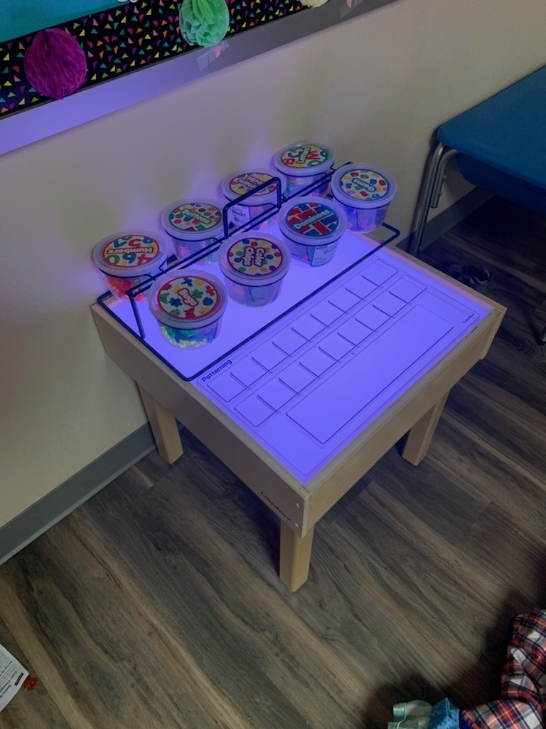 Light up table for preschoolers