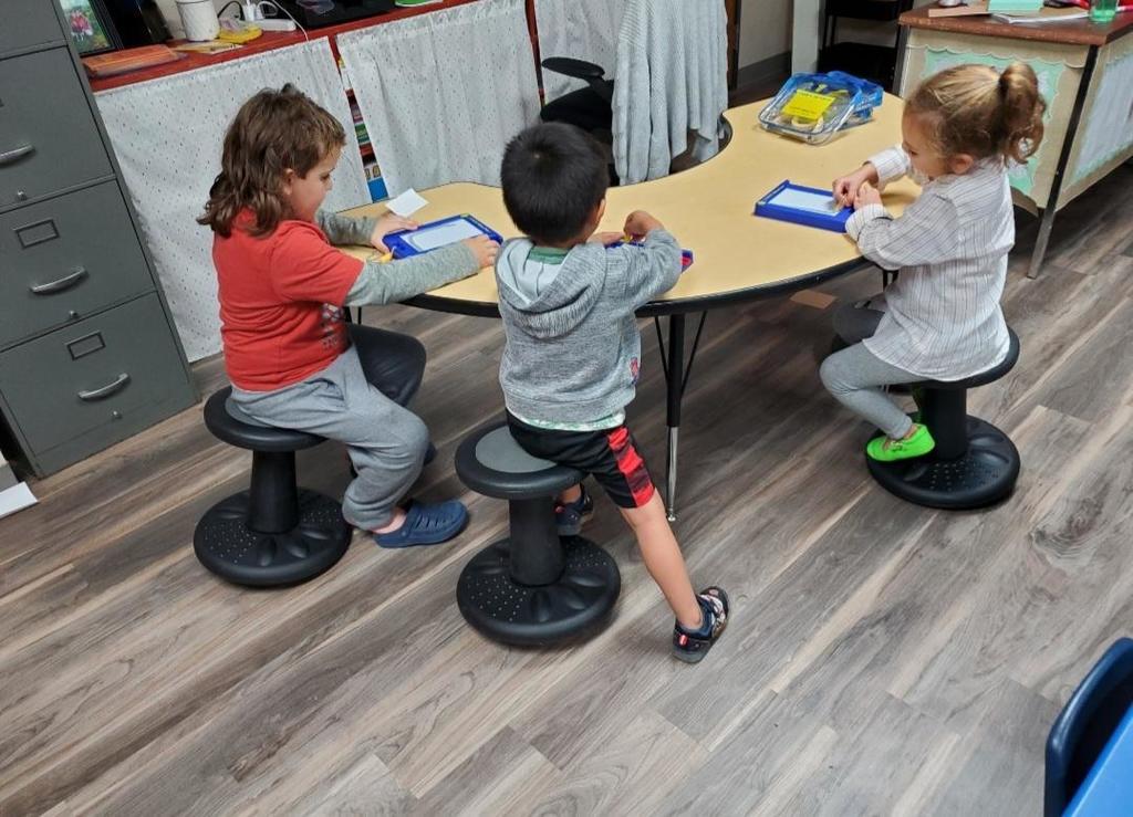 wobbly chairs for students to read in